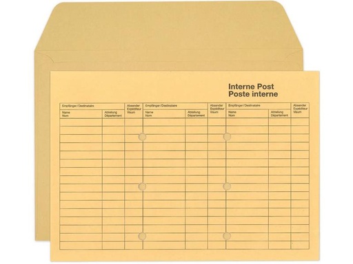 [90249656 1400732] Büroline Couvert C4 Interne Post Braun, 250 Stück