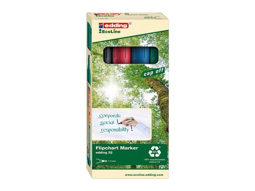 [90249661 1399283] edding Flipchart-Marker 32 EcoLine 4-farbig