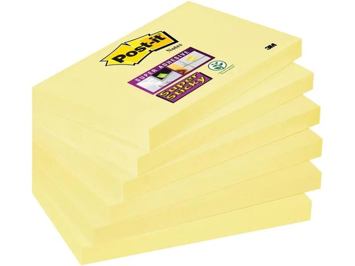 [90249715 1403975] Post-it Notizzettel Super Sticky 7.6 x 12.7 cm, 6 Blöcke