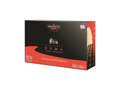 [90249854 1399669] CECCHETTO Professional Pads Espresso Roma 50 Stück