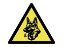 Pentatech Warnaufkleber Wachhund, 3 Stück