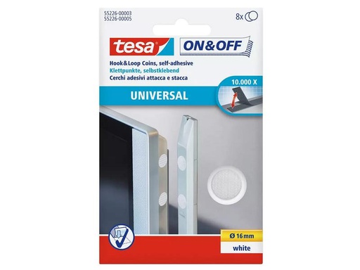 [90249994 1382612] tesa Klettpunkte 16 mm, 8 Stück