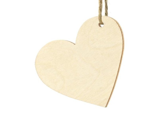 [90250029 1279886] Partydeco Tischkarte Herz 6 x 5 cm, 10 Stück, Braun