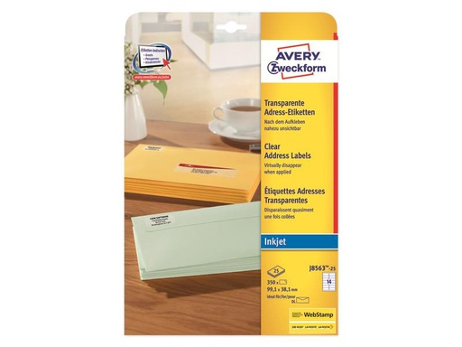 [90250077 1399703] Avery Zweckform Adressetiketten 99.1 x 38.1 mm, 25 Blatt
