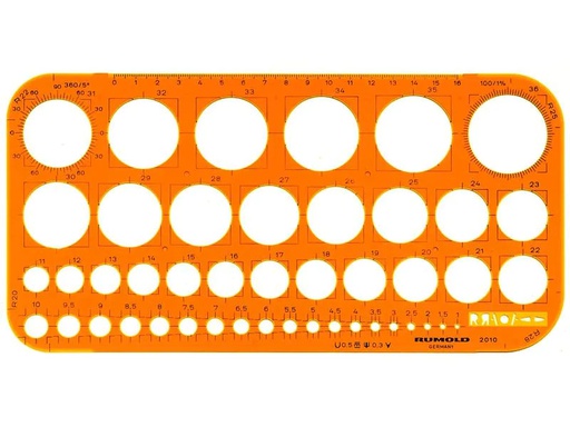 [90250209 1400155] Rumold Schablone 1.0 - 36 mm, Kreis