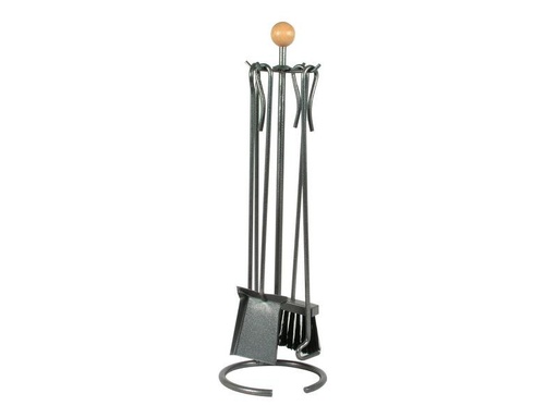 [90250311 1430678] Nouvel Kamingarnitur mit Holzgriff