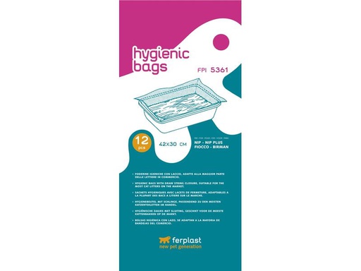 [90250336 1430605] ferplast Katzentoilettenbeutel FPI 5361, 12 Stück