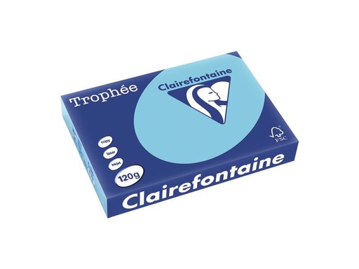 [90250342 1400007] Clairefontaine Kopierpapier TrophéeColoredCopy FSC A4, Dunkelblau,120 g/m²