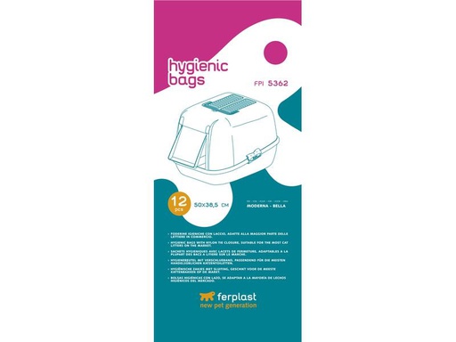 [90250355 1430608] ferplast Katzentoilettenbeutel FPI 5362, 12 Stück