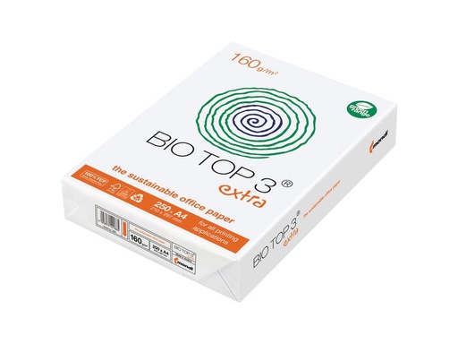 [90250400 1408659] Bio Top Kopierpapier Bio Top 3 Extra A4, Weiss, 160 g/m², 250 Blatt