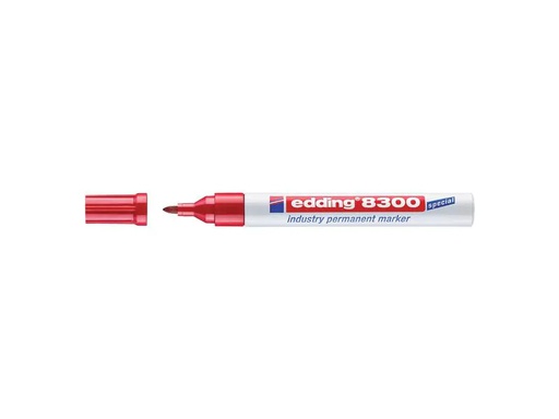 [90250429 1399338] edding Permanent-Marker Industry 8300 Rot
