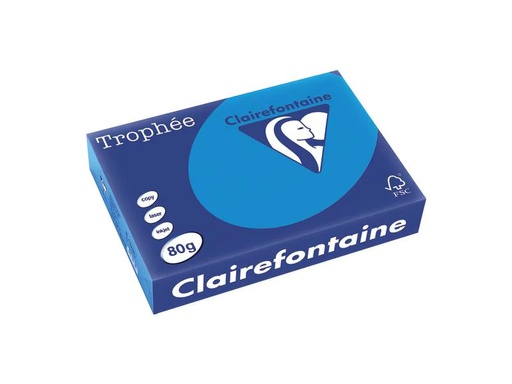 [90250443 1400011] Clairefontaine Kopierpapier Trophée Colored Copy FSC A4, Blau, 80 g/m²