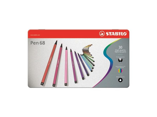 [90250447 1405316] STABILO Fasermaler Pen 68 30er Metallschachtel
