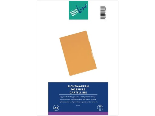 [90250532 1400891] Büroline Steuermappe A4 Orange matt, 10 Stück