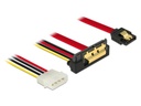 Delock SATA3-Kombikabel gewinkelt, Molex Strom, 30 cm