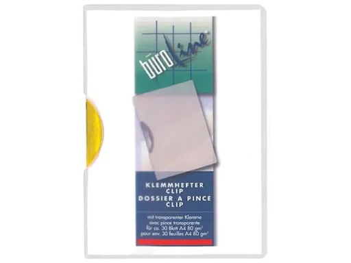 [90250660 1400784] Büroline Klemmhefter Clip A4 Gelb/Transparent