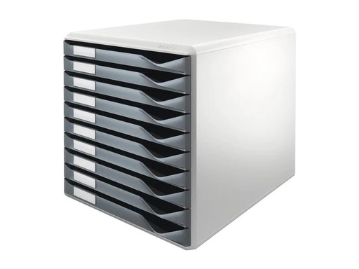[90250679 1392544] Leitz Schubladenbox Formular-Set 10 Schubladen, Dunkelgrau