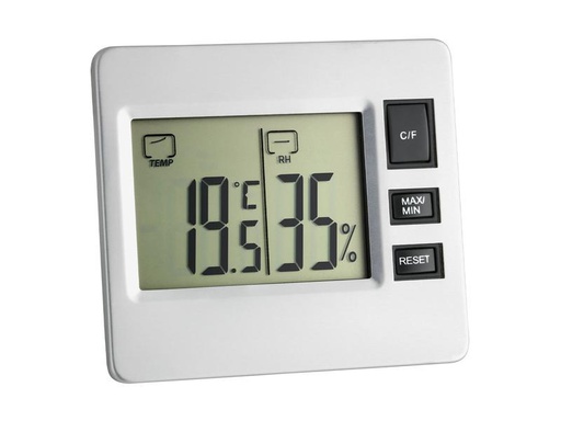 [90250801 1423040] TFA Dostmann Thermo-/Hygrometer Digital, Silber