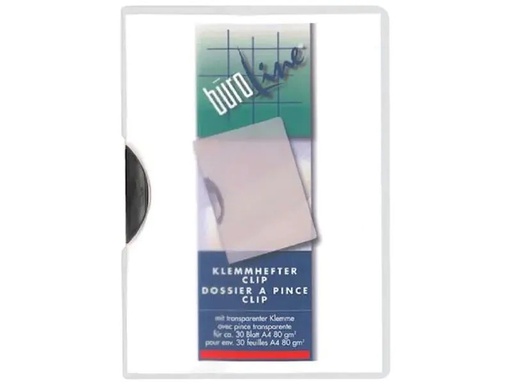 [90250842 1400785] Büroline Klemmhefter Clip A4 Grau/Transparent