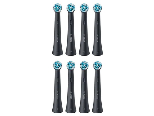 [90250914 1428683] Oral-B Zahnbürstenkopf iO Ultimative Reinigung, Schwarz, 8 Stück