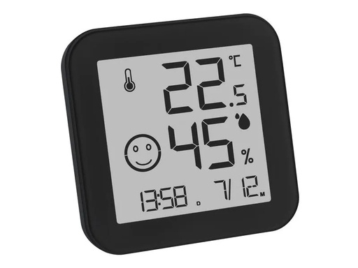 [90250926 1423042] TFA Dostmann Thermo-/Hygrometer Digital, Black &amp; White, Schwarz