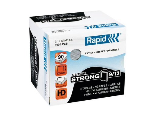 [90251056 1406110] Rapid Heftklammern Strong, 9/12, 5000 Stück