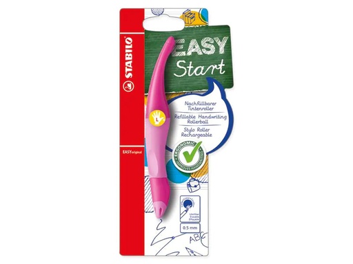 [90251083 1405374] STABILO Rollerball Easy Start Linkshänder Pink