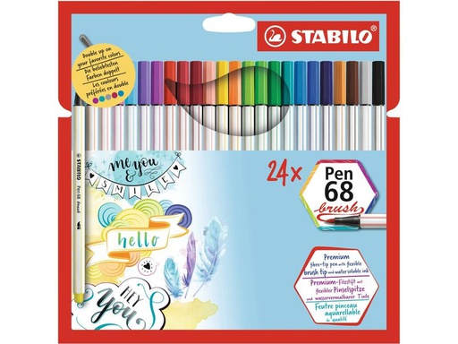 [90251111 1405393] STABILO Pen 68 brush 24er Kartonetui