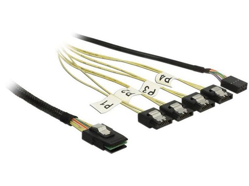 [90043993 522002] Delock SATA-Kabel 4x SATA-SFF-8087 Reverse Breakout 100 cm