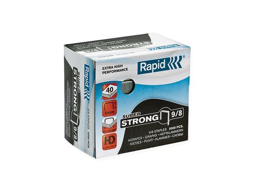[90251315 1406107] Rapid Heftklammern Super Strong, 9/8, 5000 Stück