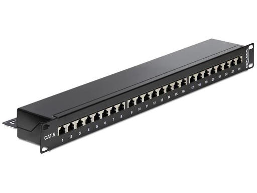 [90251337 1435673] Delock Patchpanel 24 Port Cat.6 19 Rack Schwarz