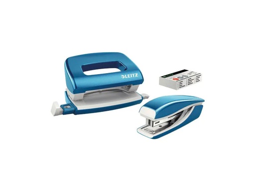[90251408 1392406] Leitz Locher und Mini-Heftgerät WOW 10 Seiten, Blau