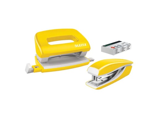 [90251425 1392404] Leitz Locher und Mini-Heftgerät WOW 10 Seiten, Gelb