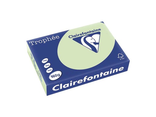 [90251473 1400009] Clairefontaine Kopierpapier Trophée Colored Copy FSC A4, Hellgrün, 160 g/m²