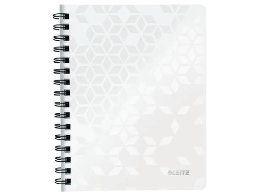 [90251512 1392487] Leitz Notizheft WOW College A5, Kariert, Weiss