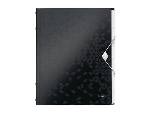 [90251601 1392461] Leitz Ordnungsmappe WOW 6-teilig, Schwarz