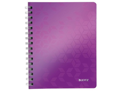 [90251684 1392492] Leitz Notizheft WOW College A5, Kariert, Violett