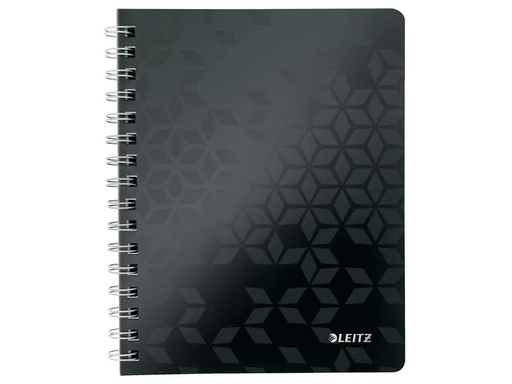 [90251795 1392486] Leitz Notizheft WOW College A5, Liniert, Schwarz