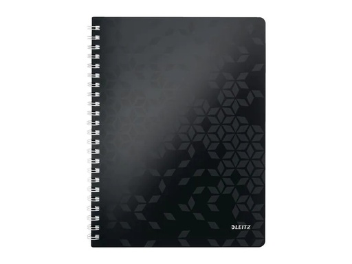[90252399 1392484] Leitz Notizheft WOW College A4, Kariert, Schwarz