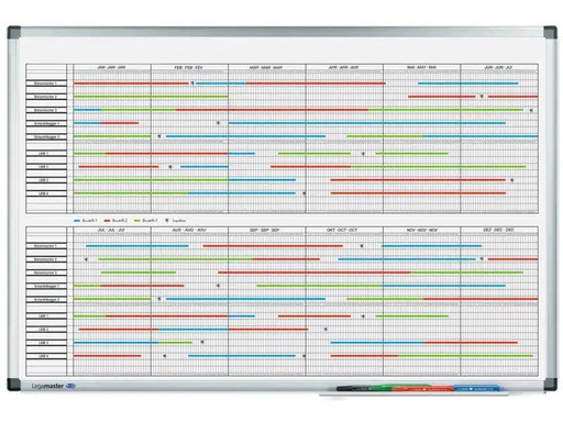 [90252500 1393365] Legamaster Magnethaftendes Whiteboard Projektplaner, 60 cm x 90 cm