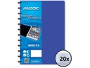 Adoc Sichtbuch Bind-Ex A4, 20 Taschen, Blau