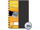 Adoc Sichtbuch Bind-Ex A4, 20 Taschen, Schwarz