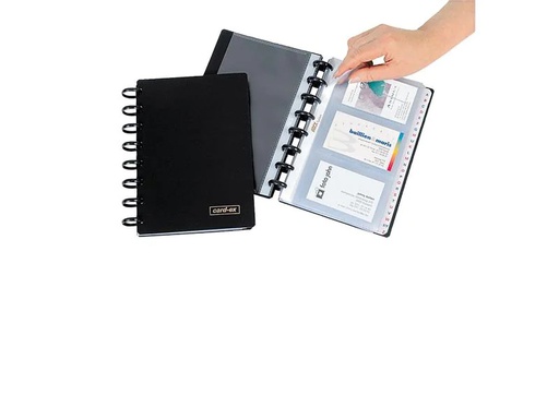 [90252906 1397863] Adoc Sichtbuch Card-Ex A5, Schwarz