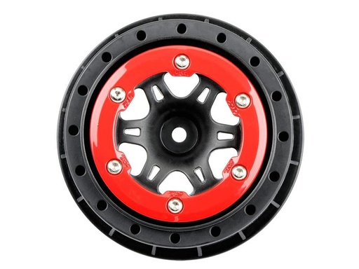 [90253393 1432176] Proline Felgen 2.2/3.0 Split Six Hinten, Rot/Schwarz 2 Stück