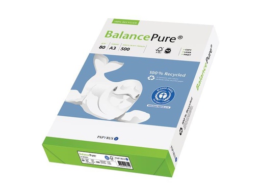 [90253542 1403636] Balancepure Kopierpapier A3, Hochweiss, 80 g/m², 500 Blatt
