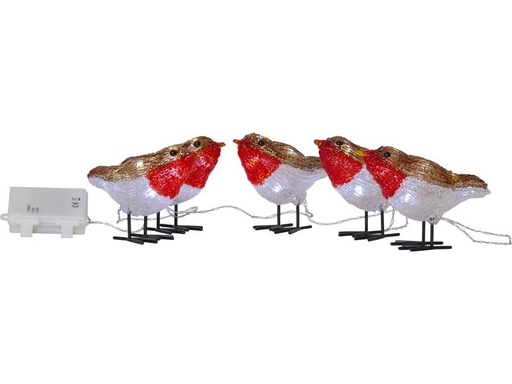 [90253612 1347378] Star Trading LED-Figur Crystalo Vögel Set, 10 cm, Mehrfarbig