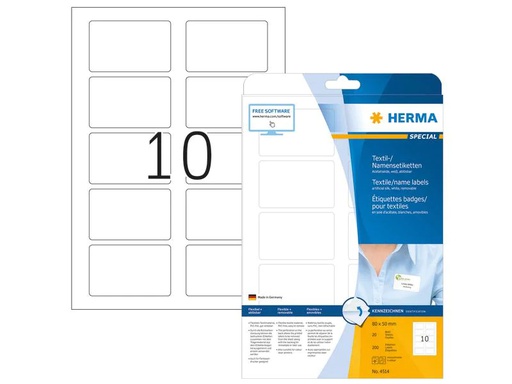 [90253643 1397076] HERMA Namensetiketten Premium, 8 x 5 cm, 200 Etiketten