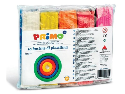 [90253677 1408816] Primo Knetmasse Morocolor 10 x 55 g