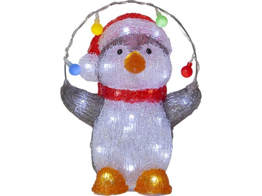 [90253690 1347381] Star Trading LED-Figur Crystalo Pinguin, 30 cm, Mehrfarbig