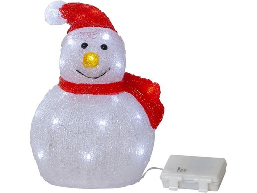 [90253703 1347374] Star Trading LED-Figur Crystalo Schneemann, 25 cm, Transparent